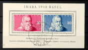 Schweiz Souvenir sheet issue IMABA, neat cancelled with special cancel from 22. August 1948, Michel 90.- -