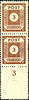 SBZ 3 Pfg dark-orange-brown, always in the pair once with blank field right and once with blank field at the bottom, in perfect cond -