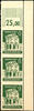 SBZ 44 Pf 6+. Dark gray green, vertical strip of three in A-perforation, horizontal unperforated, in perfect condition mint never hinged -