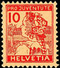 Schweiz 10 R. Unused with minimal perforation fault -