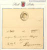 Preußen Ortsstempel STETTIN 6 7 (1860) - box cancel of 2 lines, on official letter to Rügenwalde, reverse triangular closing slip of paper with s -