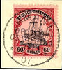 Deutsch-Ostafrika 60 Heller imperial yacht, piece in outstanding quality with postmark AMANI, expertized Steuer BPP, Michel 120.- -