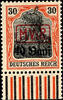 Rumänien 15 B. On 15 Pfg. - 40 B. On 30 Pfg., complete mint never hinged, uniform from lower margin of the sheet, Michel 100.- plus -