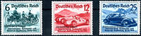 Deutsches Reich 6 Pfg to 25 Pfg Nurburg-race, complete set, in perfect condition mint never hinged, Michel 280.- -