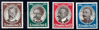 Deutsches Reich 4 Werte 3 Pfg to 25 Pfg. Colonial researcher, 4 values mint never hinged, Michel 190.- -