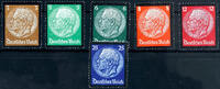 Deutsches Reich 3 Pfg - 25 Pfg Hindenburg - misery, complete set of six values, in perfect condition mint never hinged, Michel 150.- -
