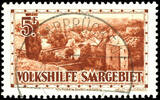 Saargebiet 40 C. - 5 Fr., Volkshilfe, gest., tadellos, Fotoattest Ney BPP, Mi. 800.- -