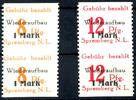 Spremberg 1 Mark Reconstruction on 8 Pfg and 12 Pfg, variety horizontal unperforated, always in the vertical pair, in perfect condition mint n -