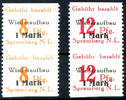 Spremberg 1 Mark Reconstruction on 8 Pfg and 12 Pfg, variety horizontal unperforated, always in the vertical pair, in perfect condition mint n -
