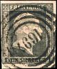 Preußen Nummernstempel 1697 - Zeitz (government district Merseburg), clear on full margins extremely fine copy 1 Sgr. Black on rose -