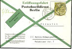 Berlin 1 M. Black overprint on official First Day Cover to the opening of the postal express service from BERLIN SW 11 / 1.3.49 to Be -