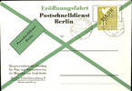 Berlin 1 Mark black overprint on unmailed First Day Cover to the opening of the Postal service fast service, photo expertize Eliades BPP, Mic -