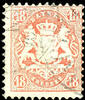 Bayern 18 Kreuzer coat of arms vermilion, watermark close lozenges, perfect cds cancellation, expertized Drahn, Michel 240.- -