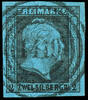 Preußen Nummernstempel 2 Silbergroschen 1419 - Spremberg (government district Frankfurt/Oder), S.O.T.N on extremely fine copy 2 silver black on blue -