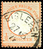 Deutsches Reich 1/2 Groschen 1 / small breast shield, orange red, plate flaw III fresh colours from outside circle to the H in German (field 103 / 104), c -