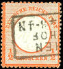 Deutsches Reich 1/2 Groschen 1 / small breast shield, orange, size L15 = small stamp, cancelled by framed cancel of 3 lines Aachen, sound, photo expertize -