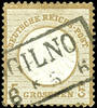 Deutsches Reich 5 Groschen small breast shield, ochre-brown, plate flaw I Heller circular spot in the sheet of the right numeral of value 5 (field 17), -