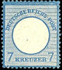 Deutsches Reich 7 Kreuzer large shield, blue, plate flaw I from position 77 the plate I, unused with original gum, photo expertize Sommer BPP -