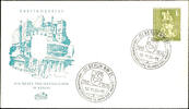 Berlin 1 Mark town pictures, First Day Cover with special cancel BERLIN 10.11.56, sound, Michel 600.- -
