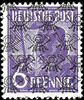 Bizone 6 Pfg worker with net pattern overprint, variety overprint on face and reverse, in perfect condition mint never hinged, expert -