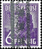 Bizone 6 Pfg worker with ribbon type overprint, variety vertical overprint, in perfect condition mint never hinged, expertized Schleg -