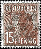 Bizone 15 Pfg worker with net pattern overprint, variety overprint on face and reverse, in perfect condition mint never hinged, exper -