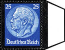 Deutsches Reich 3 Pfg - 25 Pfg Hindenburg misery, mint never hinged complete, 8 Pfg and 25 Pfg expertized Schlegel BPP -