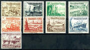Deutsches Reich 3 Pfennig to 40 penny winter help work: ships, complete set with nine values, perfectly mint never hinged, Michel 100.- -