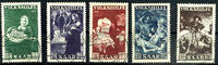 Saargebiet 12 Fr. - 50 Fr. peoples help 1951, complete set with five values, neat cancelled, expertise Schmidt Ney VP (2022) genuine and -