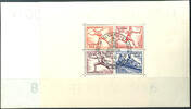 Deutsches Reich Souvenir sheets issue olympic games 1936, both souvenir sheets, always cancelled Berlin Olympic Games stadium 1.8.36, Michel -