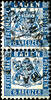 Baden 6 Kreuzer Prussian blue, in the having bright colours vertical pair with on all sides complete perforation and three in fact properly mou -