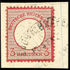 Baden Nachverwendungen LUDWIGSHAFEN POSTABL: BODMANN - oval cancel, tenuous, readable on faultless letter piece 3 Kr. Large shield -