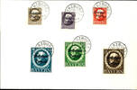 Bayern 1 Mark - 20 Mark Ludwig with overprint Peoples State Bavaria on blanko-envelope. On the letter inside expertized Infla. 10 M. Corner -