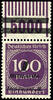 Deutsches Reich Hitler provisional arrangement with upper margin and bar overprint of the Regional Directorate of Posts Munich neat unused, Mi -
