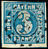 Bayern offene Mühlradstempel 3 Kreuzer 650 - oversea, S.O.T.N on square issue, above minimal affects. -