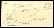 Braunschweig Vorphilatelie BLANKENBURG - open single circle cancel, Feuser 326-3, on rated package accompanying envelope to Hohegeiss -