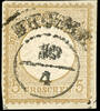 Hannover Nachverwendungen BROME - two ring cancel, centric on piece 5 Gr. Large shield, photo expertize Hennies BPP perfect -