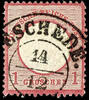 Hannover Nachverwendungen ESCHEDE 14 / 12 - two ring cancel, centric clear on extremely fine copy 1 Gr. Large shield -