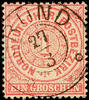 Hannover Nachverwendungen ground - black two ring cancel with to girdle, centered on North German Postal District 1 Gr. -