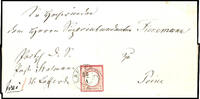 Hannover Nachverwendungen LAFERDE 20 / 1 - two ring cancel, on liable to payment of postage official letter envelope 1 Gr. Large shield to Peine -