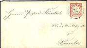 Hannover Nachverwendungen LAUTENTHAL 9 / 9 (1872) - two ring cancel, on envelope 1 Gr. Small breast shield to Hameln (arrival cancel) -