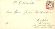 Hannover Nachverwendungen MANDELSLOH 21 / 7 two ring cancel, clear on envelope 1 Gr. Large shield to Karlovy Vary in Bohemia (Postal Union letter) -