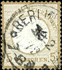 Berlin Stempel BERLIN P. A. No. 41.30 12 72, KBHW 609, centered on DR 5 Gr. Great breast shield. On breast shields a scarce cancellation, the -