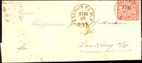 Berlin Stempel BERLIN P. E. 38.27 11 69 - single circle postmark with Stars, KBHW 588 (50 points), clear on cover 1 Gr. To Landsberg a / W, r -