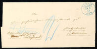 Berlin Stempel BERLIN. H. ST. P. E. 24 2 68 - blue two ring cancel with dot behind BERLIN, KBHW 44 a (120 points), on cover to Ratzebuhr in P -