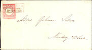 Berlin Stempel BERLIN. Post EXP. 9. POTSDAM. Railway station 7 10 73 - framed cancel of 3 lines, KBHW 331 a (50 points), on envelope 1 Gr. To -