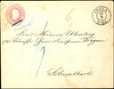 Preußen Ganzsachen 1 Sgr. Pale rose, size B, as under-franked letter with two ring cancel COELN to Schwalbach (Taxis, Duchy Nassau, two-line canc -