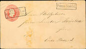Preußen Ganzsachen 1 Sgr. Rose, small size, as local letter with framed cancel of 3 lines BERLIN local post EXP. VIII (KBHW 139, 60 points) toget -