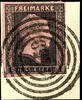 Preußen Nummernstempel 1459 - Stromberg (government district Coblenz), S.O.T.N on extremely fine copy 1 Sgr. Black on rose on piece -