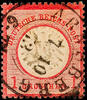 Preußen Nachverwendungen ARNSBERG 7 10 73 - two ring cancel, centered on extremely fine copy DR 1 Gr. Large shield, reverse still original gum -